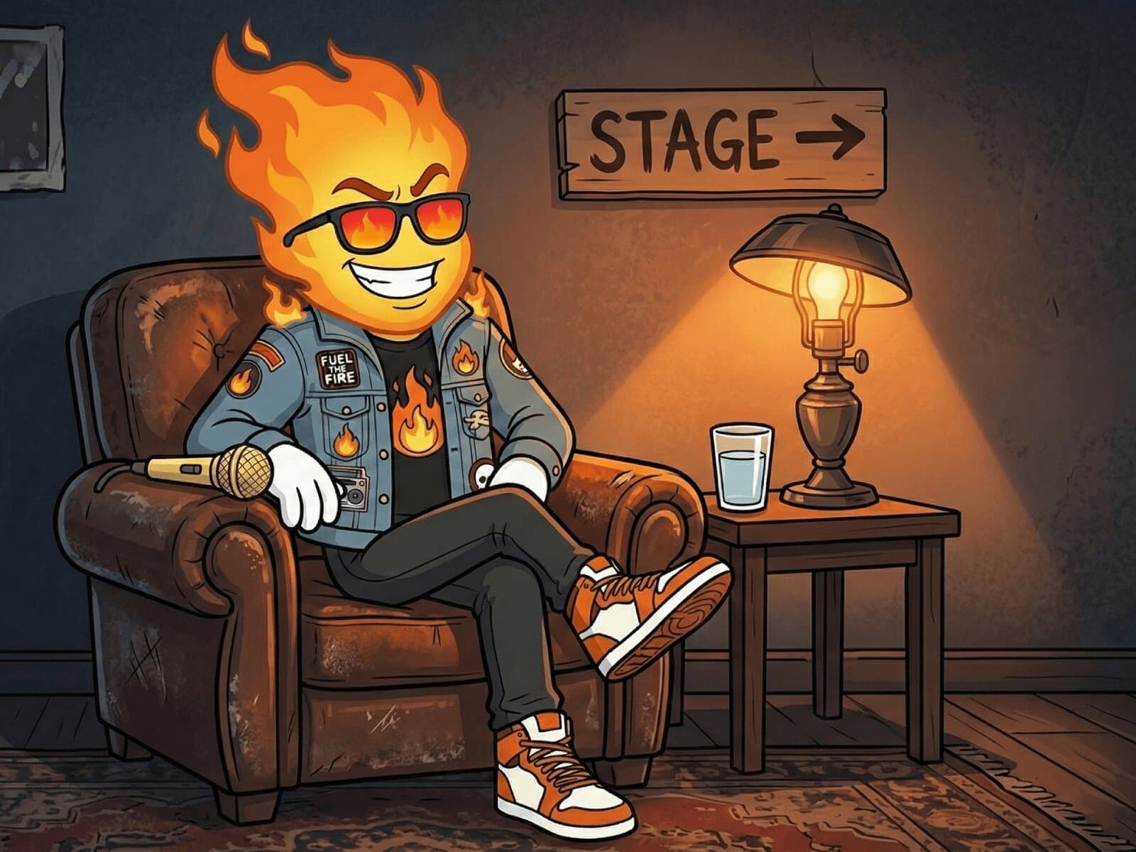 Bernie backstage at an unknown venue